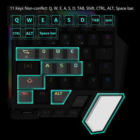T6 Teclado Mecânico Gamer Blue Switch - Especial para Jogos/Ergonômico - FRETE GRÁTIS